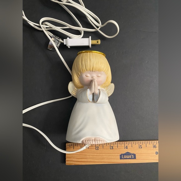 Vintage Ceramic Praying Angel Lamp Night Light-Christmas Decor Retro Christmas - Picture 10 of 12